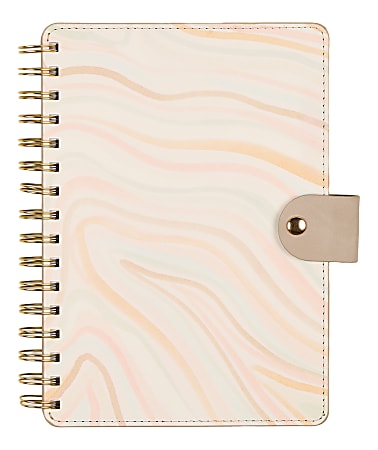 Citrine Monthly/Weekly Twin Loop Planner, 5-3/4" x 8", Serene Strata, July 2026 to June 2027, Total Quantity 1
