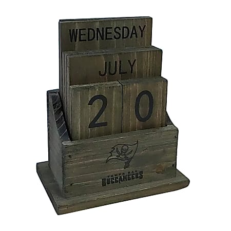 Imperial NFL Wood Block Calendar, Tampa Bay Buccaneers