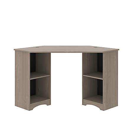 Sauder® Beginnings 54"W Corner Desk With Shelves, Silver Sycamore