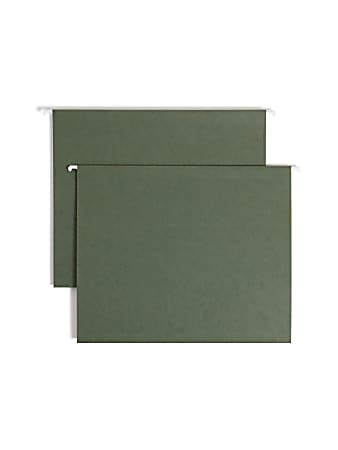 Smead® Premium Box-Bottom Hanging Folders, 1" Expansion, Letter Size, Standard Green, Box Of 25