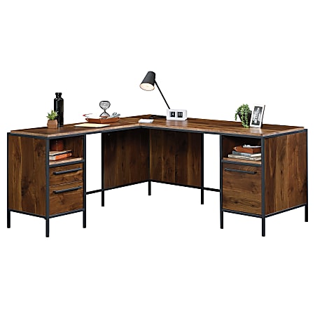 Sauder® Nova Loft 66"W L-Shaped Corner Desk, Grand Walnut