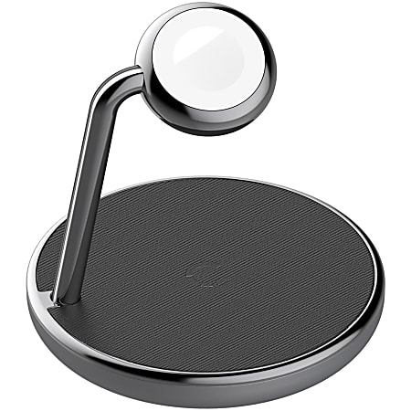 Cygnett ChargeBase 10-Watt 3-in-1 Wireless Charging Stand - 9 V DC Input - 5 V DC Output - Input connectors: USB