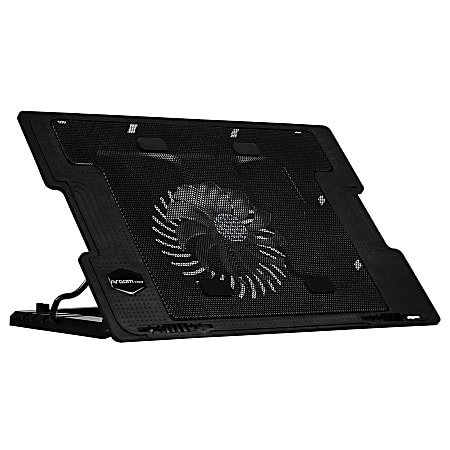Argom Tech-Adjustable Cooling Pad For Notebooks Up To 17”, 5-7/16”H x 5/8”W x 5-1/2”D, Black