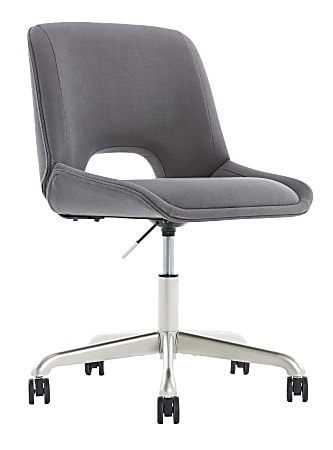 Elle Décor Laissy Low-Back Task Chair, Gray