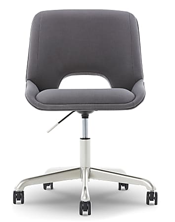 Elle D cor Laissy Low Back Task Chair Gray ODP Business Solutions