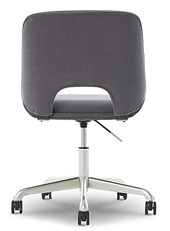 Elle D cor Laissy Low Back Task Chair Gray Office Depot
