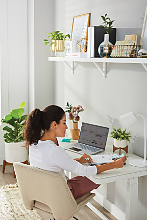 Elle D&eacute;cor Laissy Low-Back Task Chair, Gray
