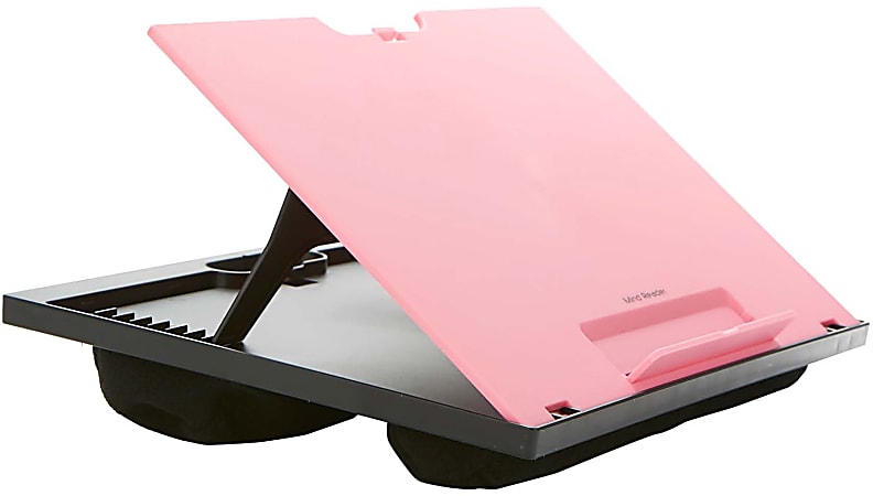 Mind Reader 8-Position Laptop Desk, 3”H x 14-3/4”W x 11-1/8”D, Pink