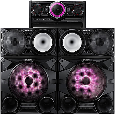 Samsung MX-HS7000 Mini Hi-Fi System - 2300 W RMS - Black - CD Player - 1 Disc(s) - FM - 2.2 Speaker(s) - MP3, CD-DA, WMA - USB - Remote Control