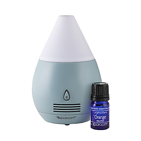 SPAROOM Mini Scentifier Essential Oil Diffuser, 6-5/16" x 4-5/16" x 4-5/16", Blue/White