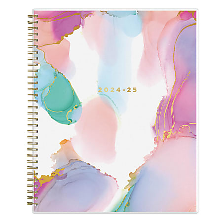 2024-2025 Blue Sky Planning Weekly/Monthly Calendar, 8-1/2” x 11”, Pink/Purple/Green, July 2024 To June 2025, 133681-A