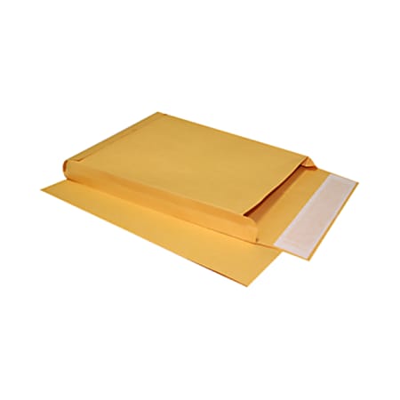 LUX Expansion Envelopes With Peel & Press Closure, 10" x 13" x 1 1/2", Brown Kraft, Pack Of 250