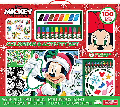 Bendon Coloring Activity Set, Disney Mickey Holiday