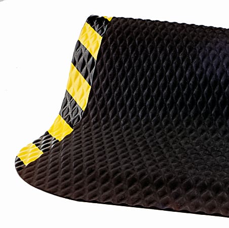 M+A Matting Hog Heaven 7/8" Mat, 3' x 12', Black with Striped Border