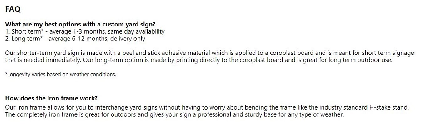Custom Yard Signs & Lawn Signs