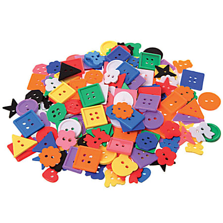 Learning Advantage Assorted Small Buttons, 1 Lb, Assorted Colors, Pack Of 575