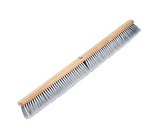 Proline Brush Hardwood Block Floor Broom Head, 2 1/2" Polypropylene Bristles, 36", Gray