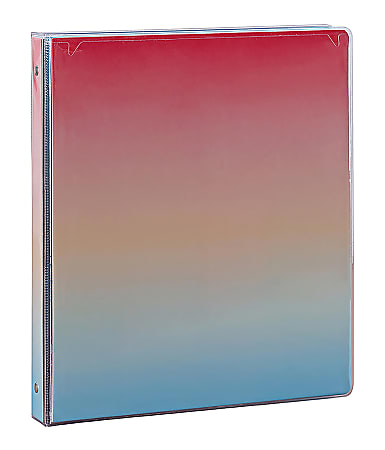Office Depot® Fashion 3-Ring Binder, 1" Round Rings, Ombre Sunset