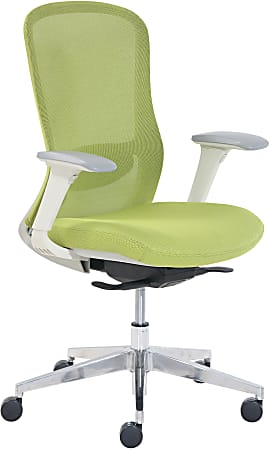 StyleWorks Tokyo Ergonomic Mid-Back Ergonomic Mesh Chair, Citron