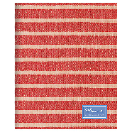 2026-2027, TF Publishing  Red Stripe Medium Monthly Planner, 8" x 6.5", July 2026 to June 2027
