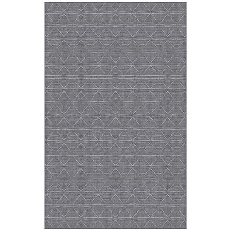 GelPro NeverMove Beckham Area Rug, 5' x 8', Gray