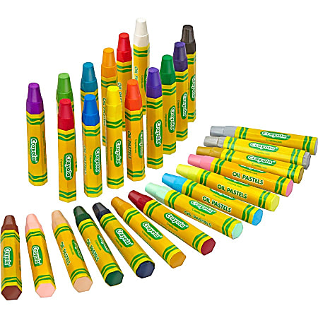 Crayola Oil Pastels Sticks NEW 28 Nontoxic Colors INCLUDES METALLIC GOLD  SILVER