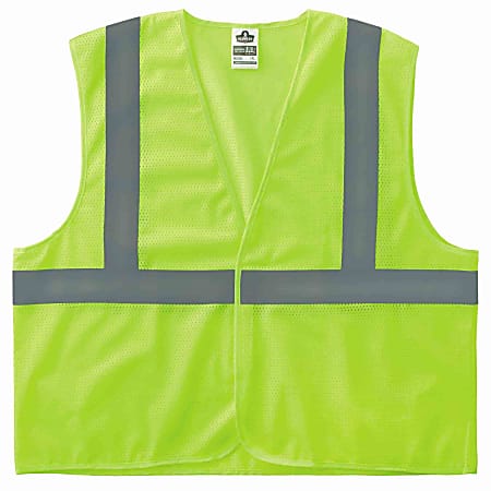 Ergodyne GloWear 8205HL-ECO Polyester Hi-Vis Vest, 4XL/5XL, 100% Recycled, Lime