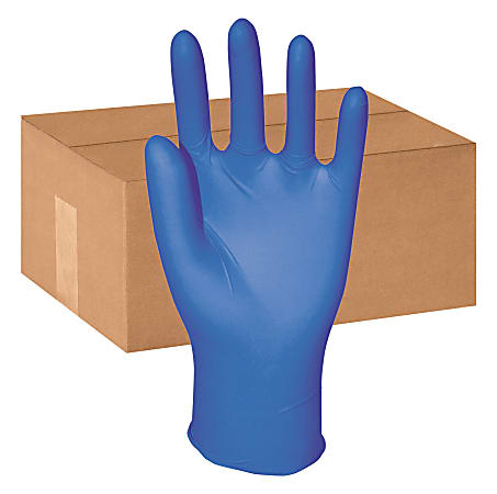 Boardwalk Disposable Nitrile General-Purpose Gloves, Powder-Free, Large, Blue, Box Of 100 Gloves
