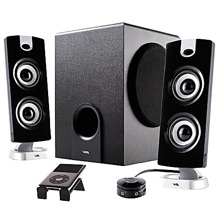Cyber Acoustics CA-3602 3-Piece Speaker System, Black