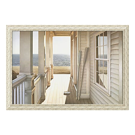 Amanti Art Serenity Framed Art Print By Daniel Pollera, 27 3/8"H x 39 3/8"W, White