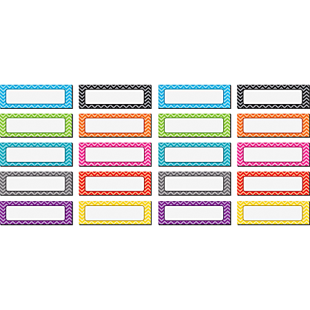 Teacher Created Resources Chevron Labels Magnet Accents - Learning Theme/Subject - 20 (Label) Shape - Magnetic - Chevron - Durable, Damage Resistant - 0.10" Height x 4.50" Width x 1.50" Depth - Multicolor - 20 / Set