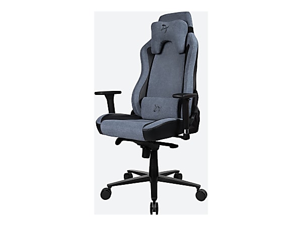 Arozzi Vernazza Vento - Chair - armrests - T-shaped - tilt - polyurethane leather, soft fabric - blue