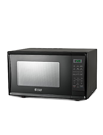 Commercial Chef 1.1 Cu. Ft. 1000W Countertop Microwave Oven White - Office  Depot