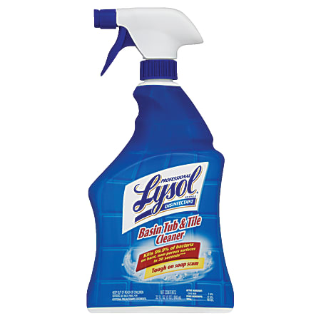Lysol® Professional Basin Tub & Tile Cleaner, 32 Oz Bottle, Case Of 12