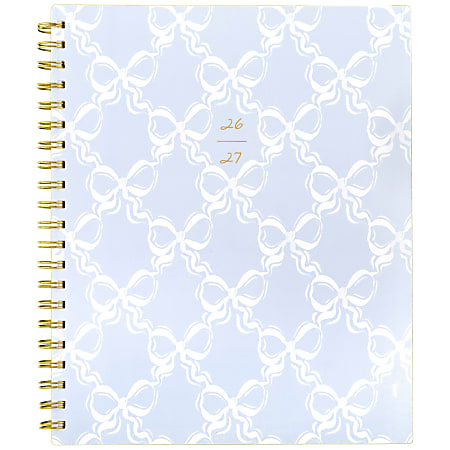 Leah Bisch™ for Mead Cambridge® Academic 2026-2027 Weekly Monthly Planner, Bow Trellis, Large, 8 1/2" x 11"