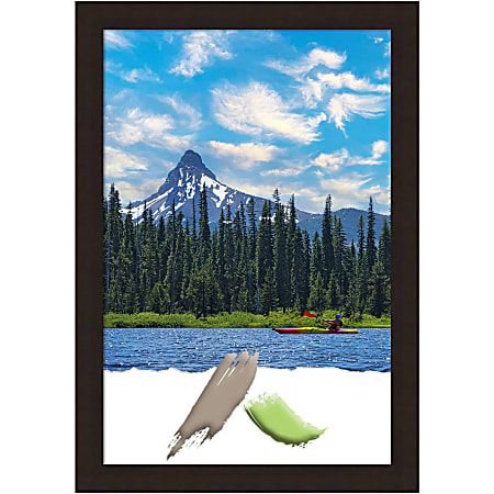 Amanti Art Wood Picture Frame, 28" x 40", Matted For 24" x 36", Carlisle Espresso