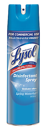 Lysol® Professional Disinfectant Spray, Spring Waterfall Scent, 19 Oz Bottle, Case Of 12
