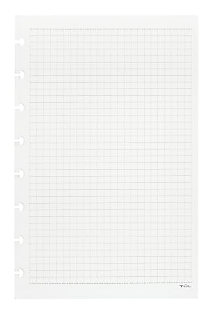 TUL&reg; Discbound Notebook Refill Pages, Junior Size, Graph Ruled, 50 Sheets, White