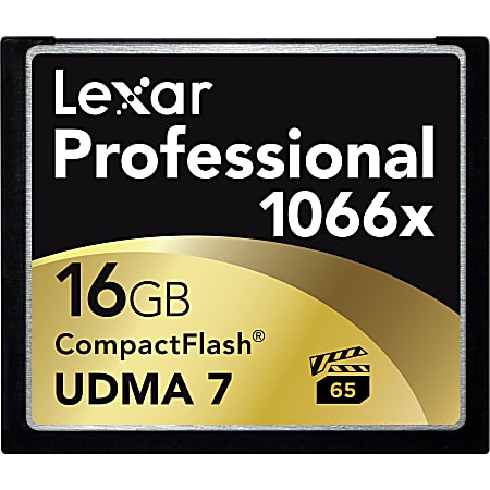 Lexar Professional 16 GB CompactFlash - 160 MB/s Read - 150 MB/s Write - 1066x Memory Speed - Lifetime Warranty