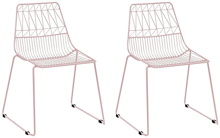 Ace Children s Wire Activity Chairs Blush Pink Set Of 2 Chairs
