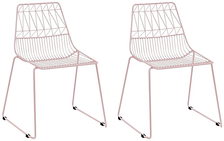 Ace Children&#x27;s Wire Activity Chairs, Blush Pink, Set
