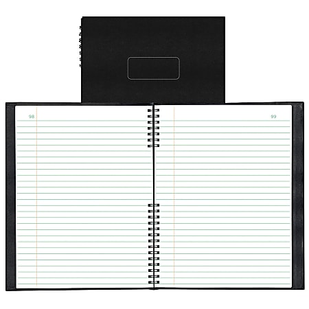 Blueline® AccountPro 50% Recycled Record Book, 10 1/4" x 7 11/16", 150 Sheets, Black