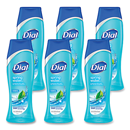 Dial® Spring Water Body Wash, Spring Water Scent, 16 oz, 6/Carton