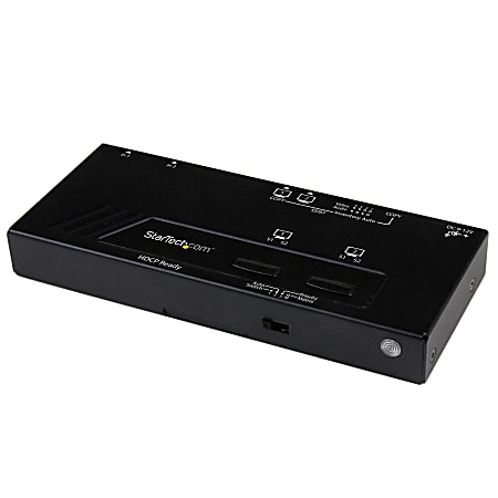StarTech.com 2X2 HDMI Matrix Switch w/ Automatic and Priority Switching - 1080p - Switch between two HDMI sources on two HDMI Displays