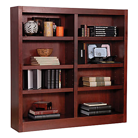 Concepts In Wood Double-Wide Bookcase, 8 Shelves, Cherry