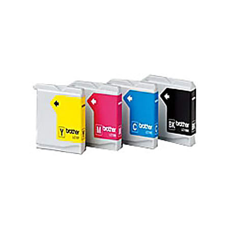 Brother® LC51 Black And Cyan, Magenta, Yellow Ink Cartridges, Pack Of 4, LC514PKS