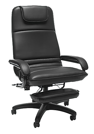 OFM Fabric Reclining Chair, 46"H x 26 1/2"W x 27"D, Black