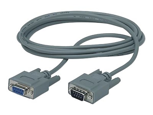 APC - Serial cable - DB-9 (M) to DB-9 (F) - gray - for P/N: SRV1KA-TW, SRV1KI-TW, SRV2KA-TW, SRV2KI-TW, SRV3KA-TW, SRV3KI-TW, SRV6KI-TW