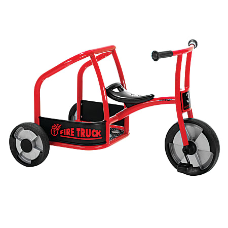 Winther Circleline Tricycle, Fire Truck, 24 1/16"H x 23 1/4"W x 39 13/16"D, Black/Red