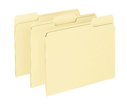 Pendaflex® CutLess WaterShed File Folders, 1/3 Cut, Letter, 100 Folder Per Box, Manila